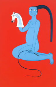 Rekha Rodwittiya | Rekha@50 | 2008 | Acrylic & Oil on canvas | 72 x 48 inch Inches