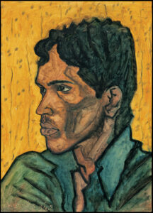 Surendran Nair | Ajithan | 1982 | Oil on oil sketching paper | 14 x 10.6 inch Inches