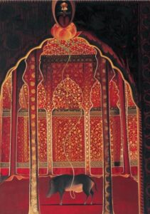 Surendran Nair | Parable of the Swine. Epiphany. Cuckoonebulopolis (Close up) | 2000 | Oil on canvas | 71 x 94.5 Inches