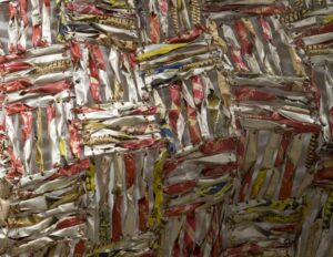 El Anatsui | India (close up) | 2009 | Aluminum(bottlecaps) and copper wire | 119.68 x 144.8 Inches