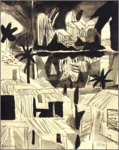 K. G. Subramanyan | Bangladesh Drawings | 2010 | Watercolour on paper | 10.75 x 8.75 inches