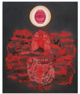 Vasudha Thozhur | Immaculate Consumption Or Love In The Time Of Absence (2 panel from triptych) | 2006-07 | Oil Paint on Canvas | 82 X 66.5 inches