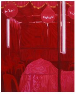 Vasudha Thozhur | Immaculate Consumption Or Love In The Time Of Absence (3 panel from triptych) | 2006-07 | Oil paint on canvas | 84 x 66.5 inches