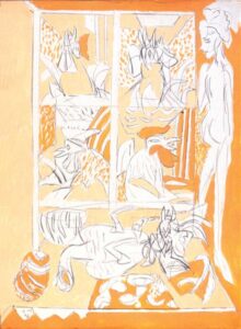 K. G. Subramanyan | Untitled | 2004 | Gouache on handmade paper | 30 x 22 inches