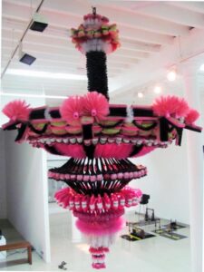 Siddhartha Kararwal | Denture Venture | 2013 | Cleaning brushes and Iron armature | 132 x 60 x 60 Inches