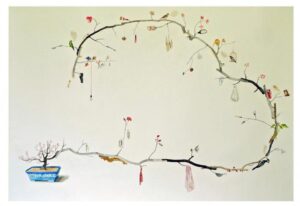 Manjunath Kamath | Extended Bonsai | 2013 | Watercolor on paper | 47 x 70 Inches