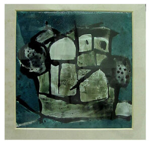 Badri Narayan | Untitled | Painting on tile | 6 x 6 Inches