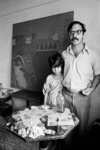 Pablo Bartholomew | Poet, playwrite and painter Gieve and daughter Avaan, Bombay | c. 1980 | Archival pigment print. Edition 10 + 3 AP | 16 x 24 Inches