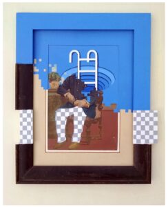 Nandan Ghiya | A parsi gentleman seated in deep contemplation c. 2022 | 2012-16 | Acrylic on photograph, wooden frame | 20 X 17 Inches