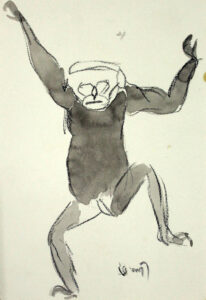 K. G. Subramanyan | Untitled | 2004 | Crayon & watercolour on paper | 8.25 x 5.75 Inches