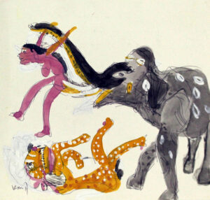 K. G. Subramanyan | Untitled | Watercolour on paper | 6.5 x 7 Inches