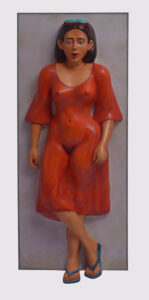 Ravinder Reddy | Relief I | 1981 | Painted polyester resin fiberglass | 72.6 x 28.6 x 12 Inches