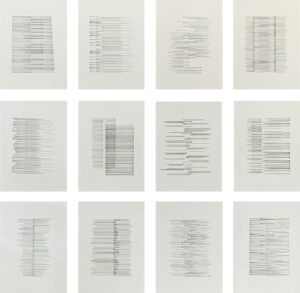 Ankush Safaya | Untitled | 2022 | Pen on paper (Set of 12 units) | 24 x 24 Inches