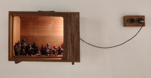 Benitha Perciyal | You will never understand until it happens to you | Tree resin used wood | 19 x 9.5 x 23 inches