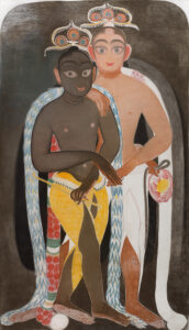 Shine Shivan | Yugal Kishor | 2021 – 2022 | Sanguine, charcoal, dry pastel and graphite on paper | 103.5 x 61.5 Inches