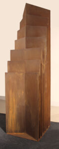 Teja Gavankar | Untitled | 2021 | Corten steel | 98.5 (h) x 27.5 (w) x 27.5 (d) Inches