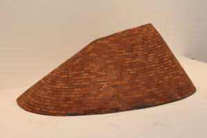 Teja Gavankar | Untitled | 2022 | Brick, cement, iron and construction material | 12.75 (h) x 34.5 (w) x 14 (d) Inches