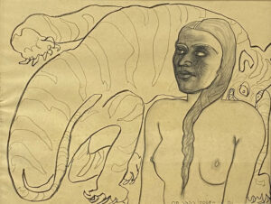 Jogen Chowdhury | Untitled | 1991 | Charcoal on paper | 21.5 x 29.5 Inches