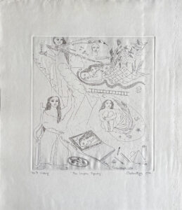 Rekha Rodwittiya | The Larger Tapestry | 1994 | Etching. Limited edition 2 of 10 + 1 AP | 22 x 19 Inches